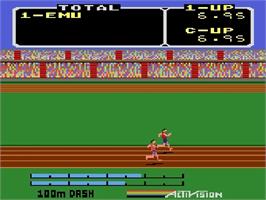In game image of Activision Decathlon on the Atari 5200.