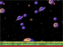 In game image of Astro Chase on the Atari 5200.