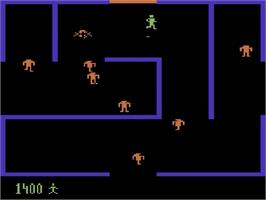 In game image of Berzerk on the Atari 5200.