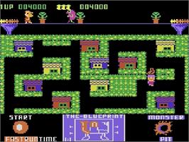 In game image of Blue Print on the Atari 5200.