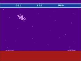 In game image of Choplifter on the Atari 5200.