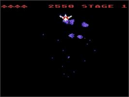 In game image of Gyruss on the Atari 5200.