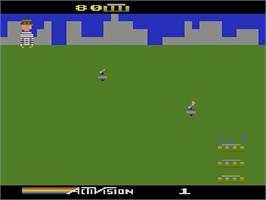 In game image of Kaboom on the Atari 5200.