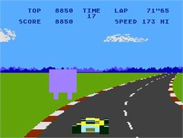 In game image of Pole Position on the Atari 5200.