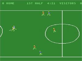In game image of RealSports Soccer on the Atari 5200.