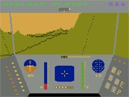 In game image of Rescue on Fractalus on the Atari 5200.