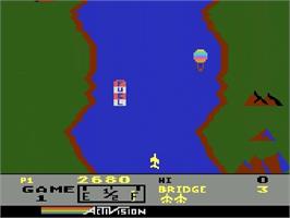 In game image of River Raid on the Atari 5200.