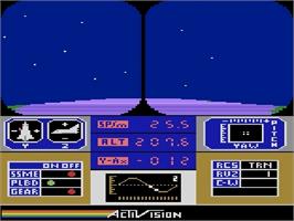 In game image of Space Shuttle: A Journey into Space on the Atari 5200.