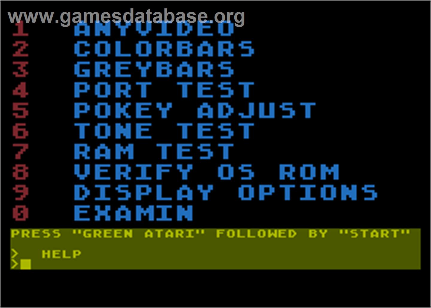 Atari PAM: System Test - Atari 5200 - Artwork - In Game