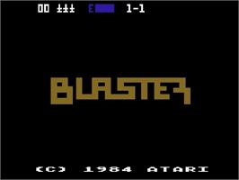 Title screen of Blaster on the Atari 5200.