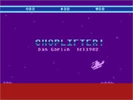 Title screen of Choplifter on the Atari 5200.