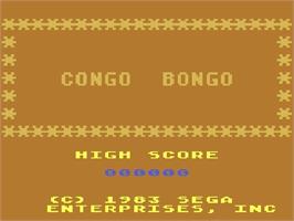 Title screen of Congo Bongo on the Atari 5200.