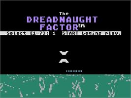 Title screen of Dreadnaught Factor on the Atari 5200.