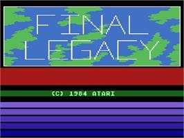 Title screen of Final Legacy on the Atari 5200.