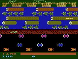 Title screen of Frogger on the Atari 5200.