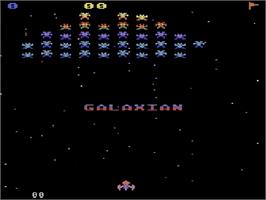 Title screen of Galaxian on the Atari 5200.