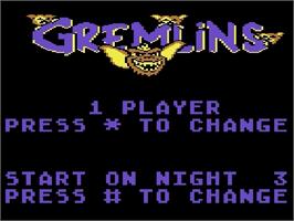 Title screen of Gremlins on the Atari 5200.