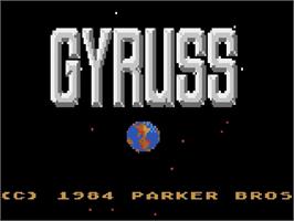Title screen of Gyruss on the Atari 5200.