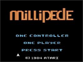 Title screen of Millipede on the Atari 5200.