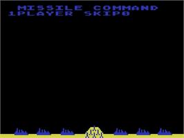 Title screen of Missile Command on the Atari 5200.