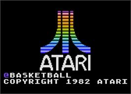 Title screen of RealSports Basketball on the Atari 5200.