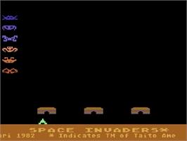 Title screen of Space Invaders on the Atari 5200.