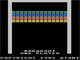 Title screen of Super Breakout on the Atari 5200.