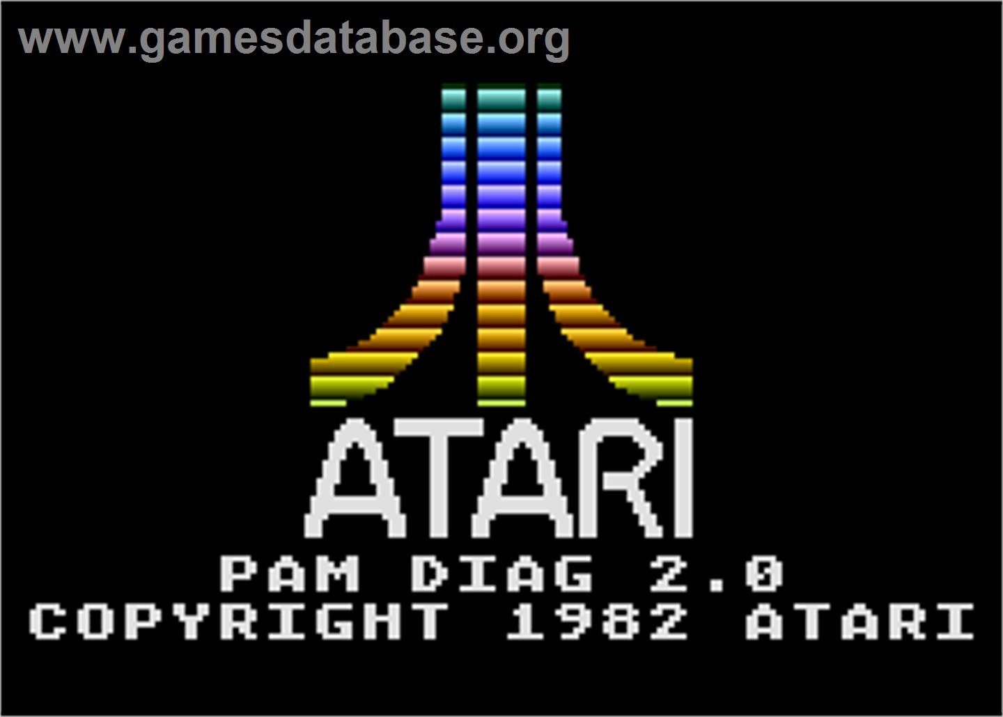 Atari PAM: Diagnostics Cartridge - Atari 5200 - Artwork - Title Screen