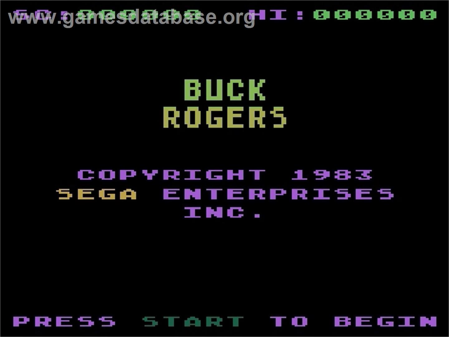 Buck Rogers: Planet of Zoom - Atari 5200 - Artwork - Title Screen