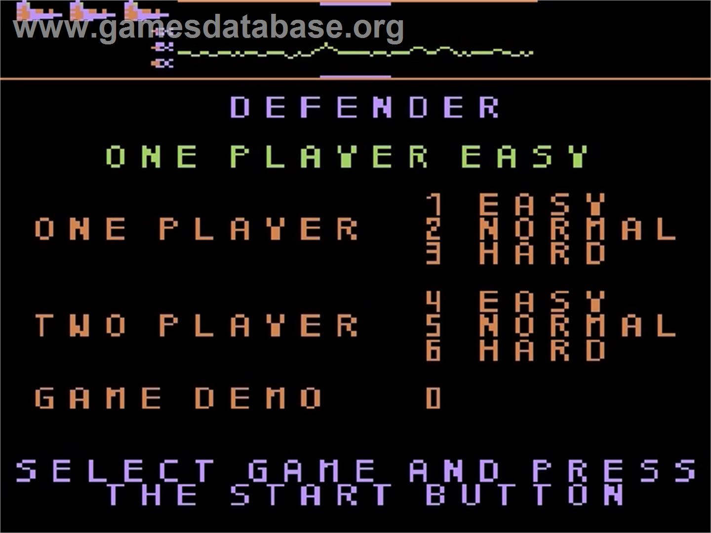 Defender - Atari 5200 - Artwork - Title Screen