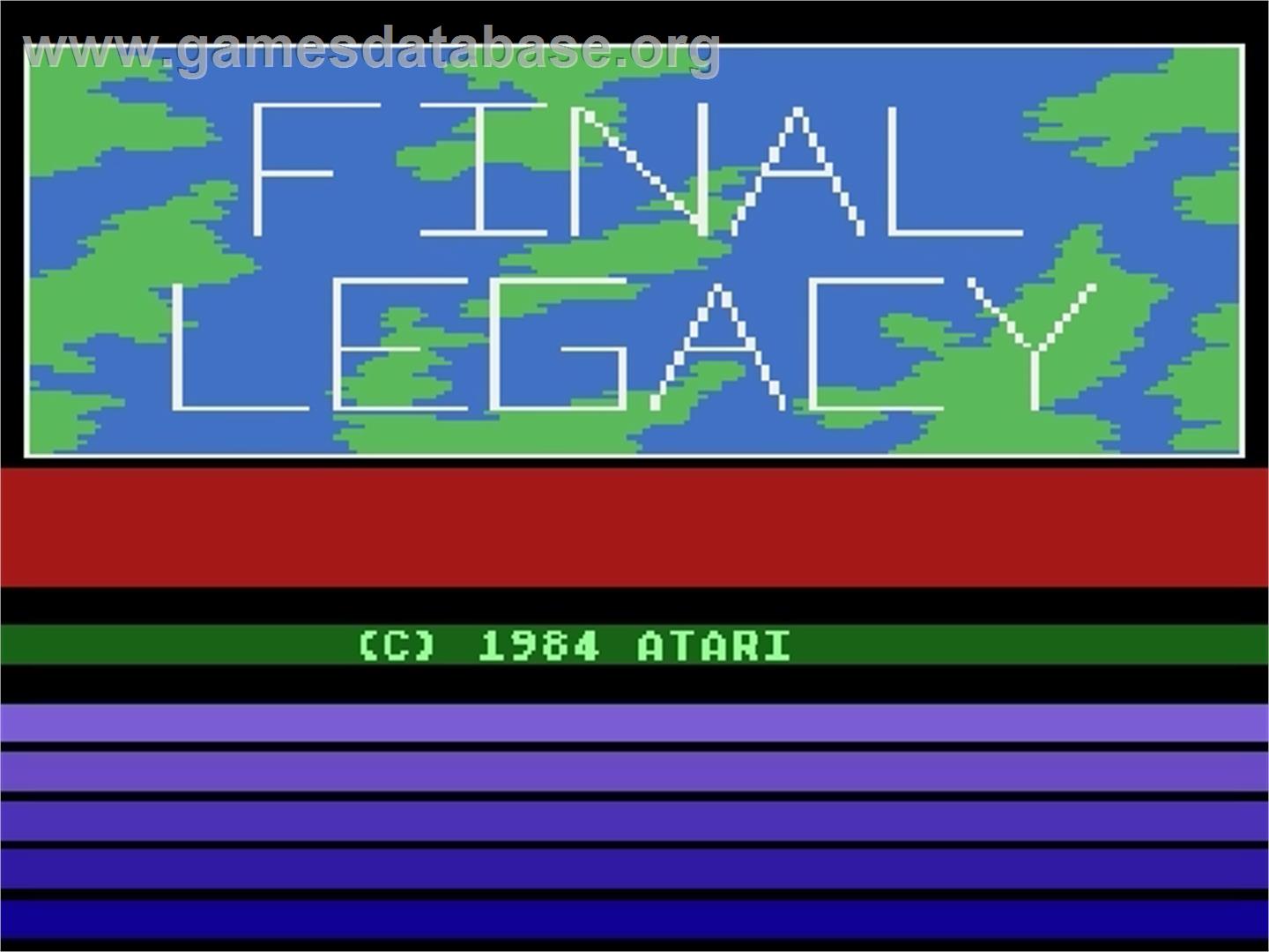 Final Legacy - Atari 5200 - Artwork - Title Screen