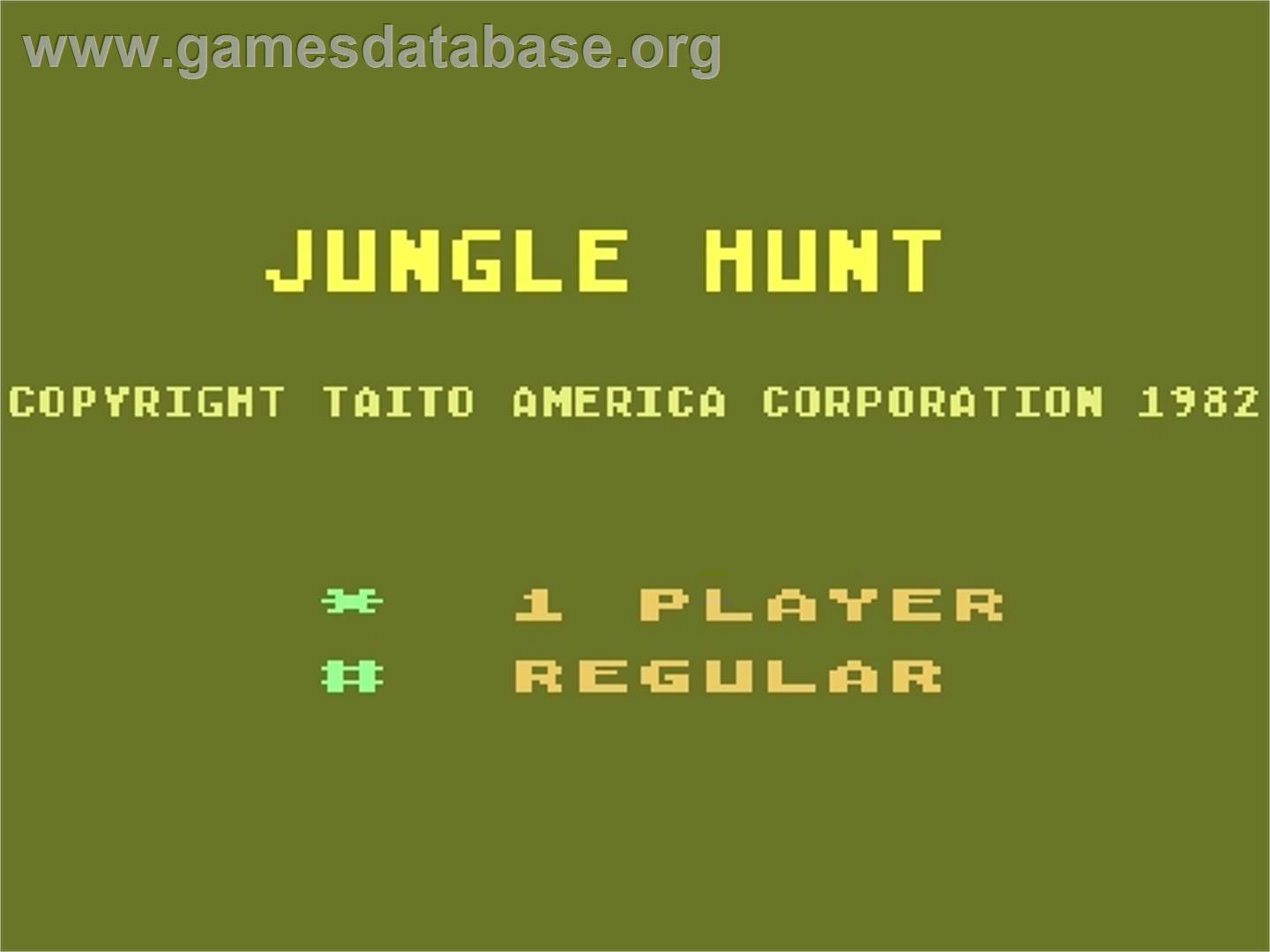 Jungle Hunt - Atari 5200 - Artwork - Title Screen