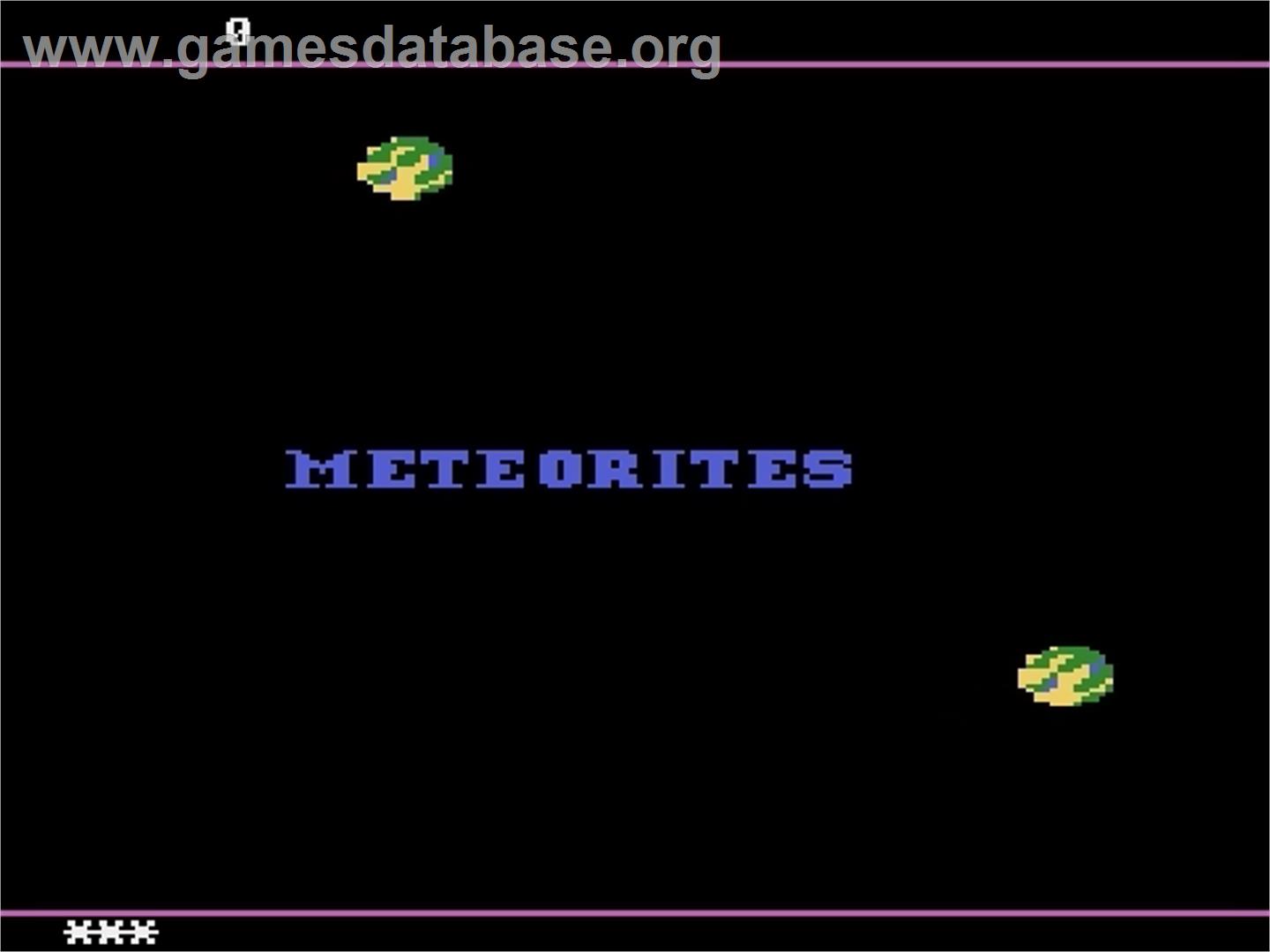 Meteorites - Atari 5200 - Artwork - Title Screen