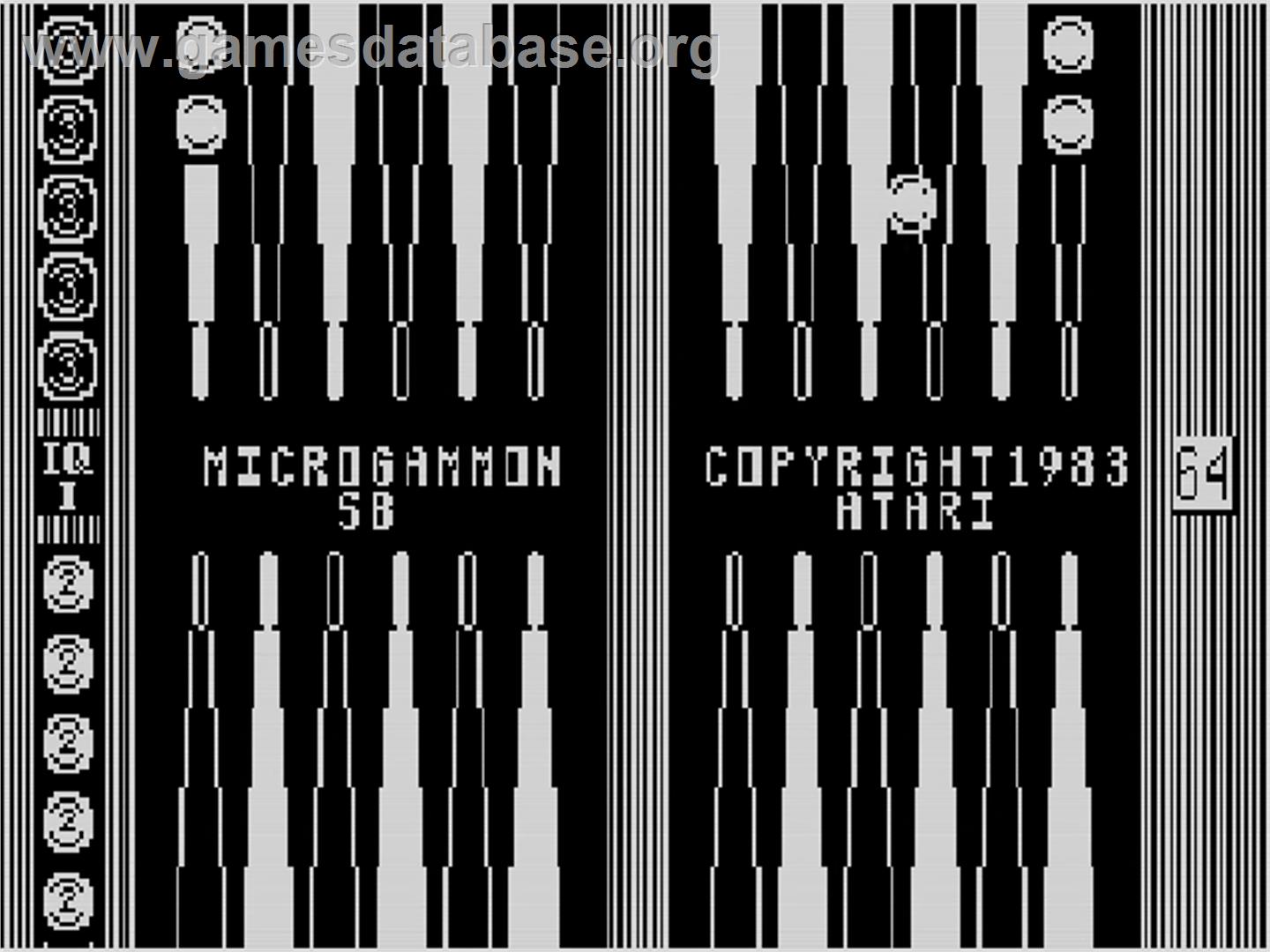 Microgammon SB - Atari 5200 - Artwork - Title Screen