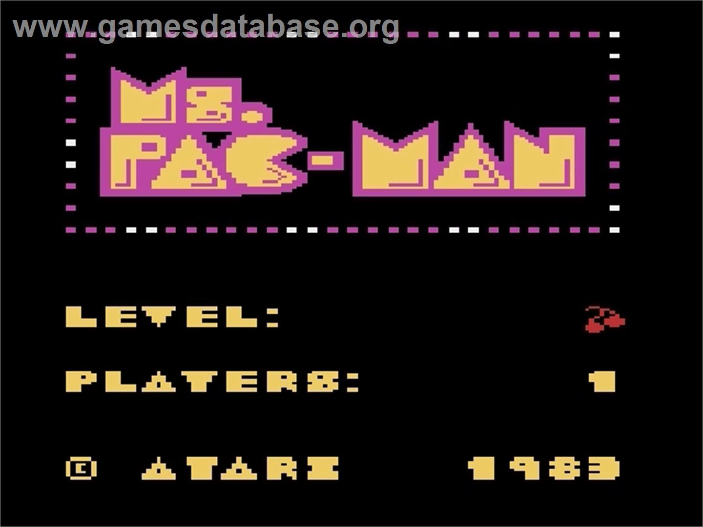 Ms. Pac-Man - Atari 5200 - Artwork - Title Screen