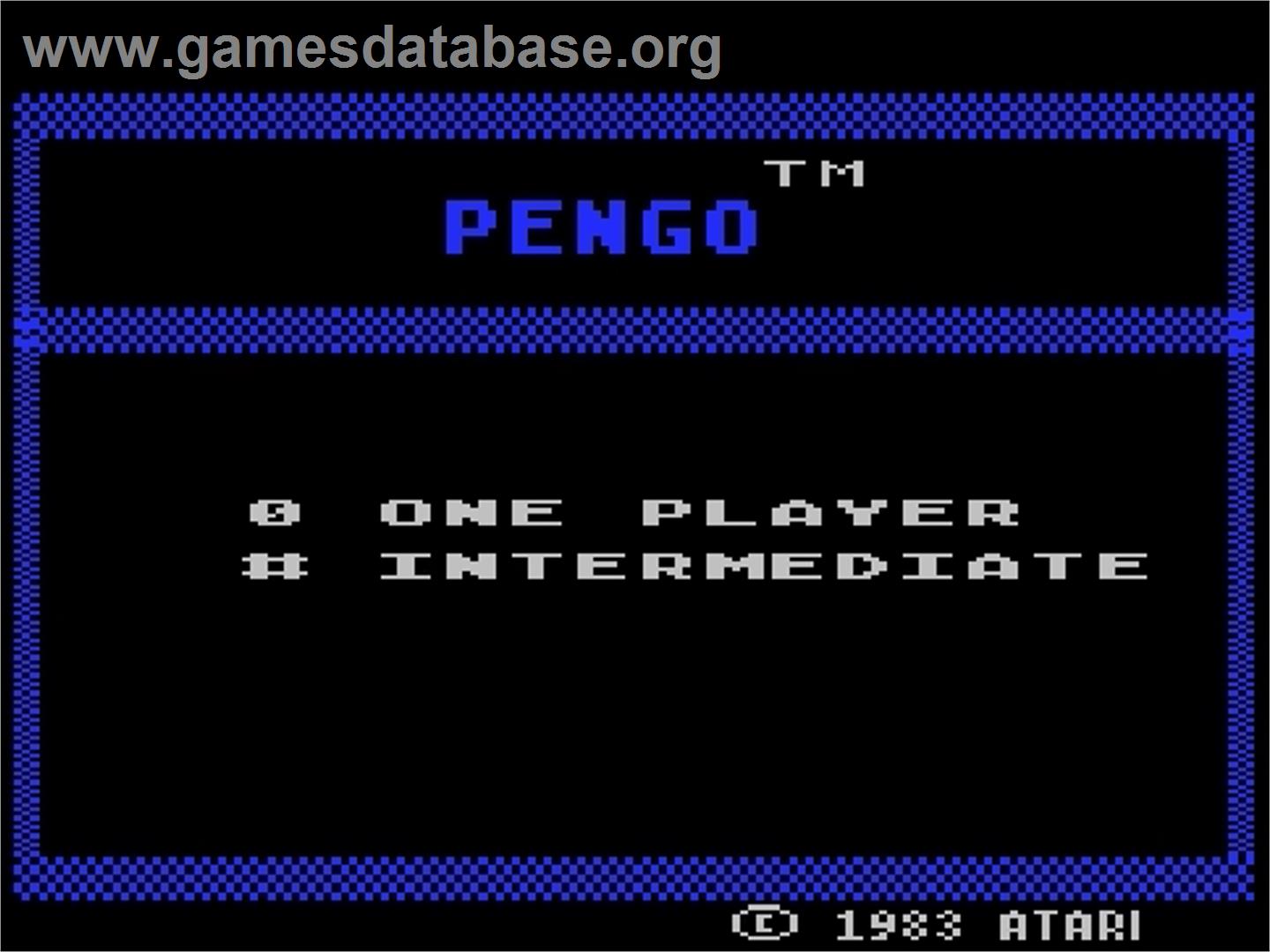 Pengo - Atari 5200 - Artwork - Title Screen