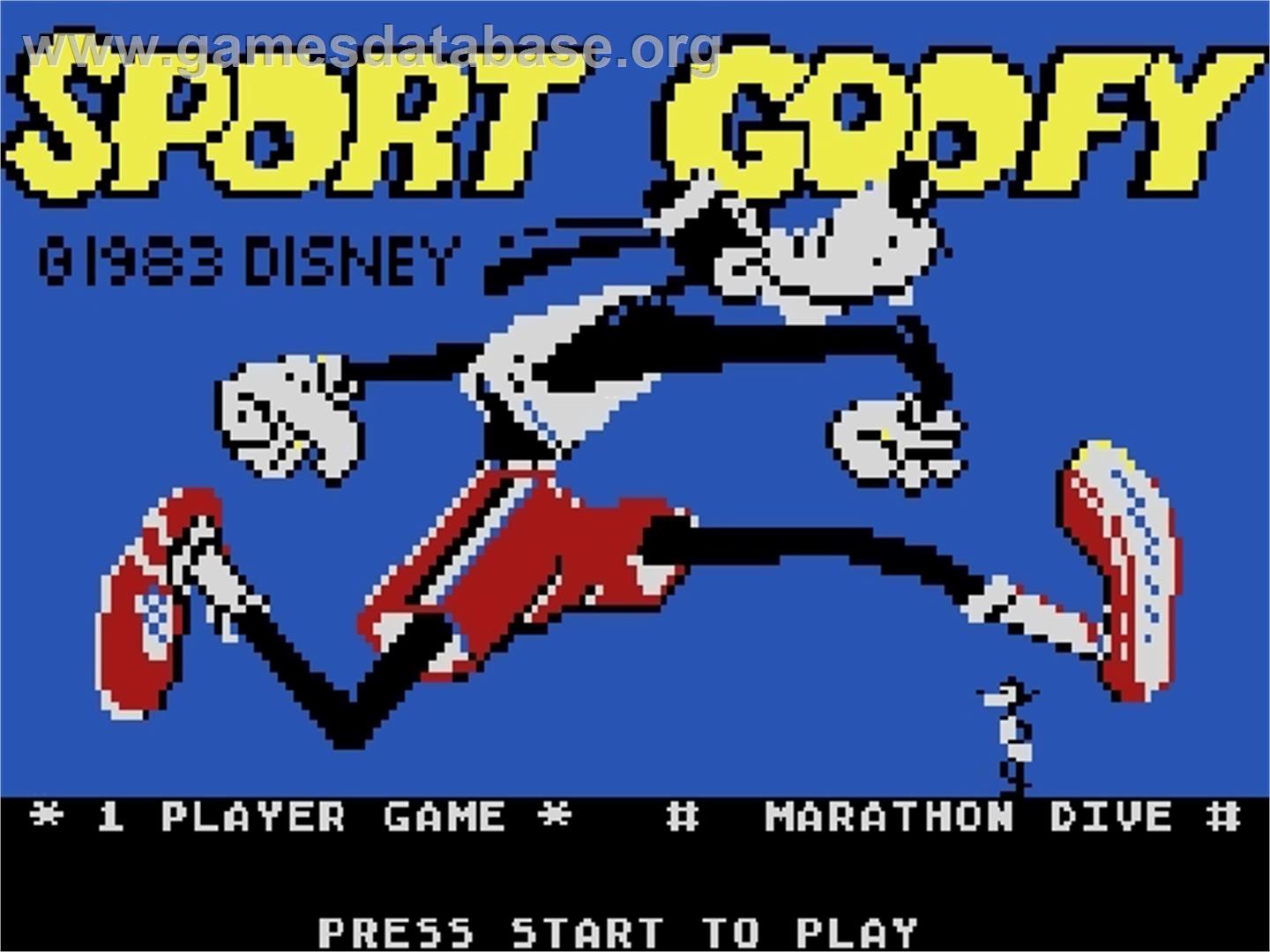 Sport Goofy - Atari 5200 - Artwork - Title Screen