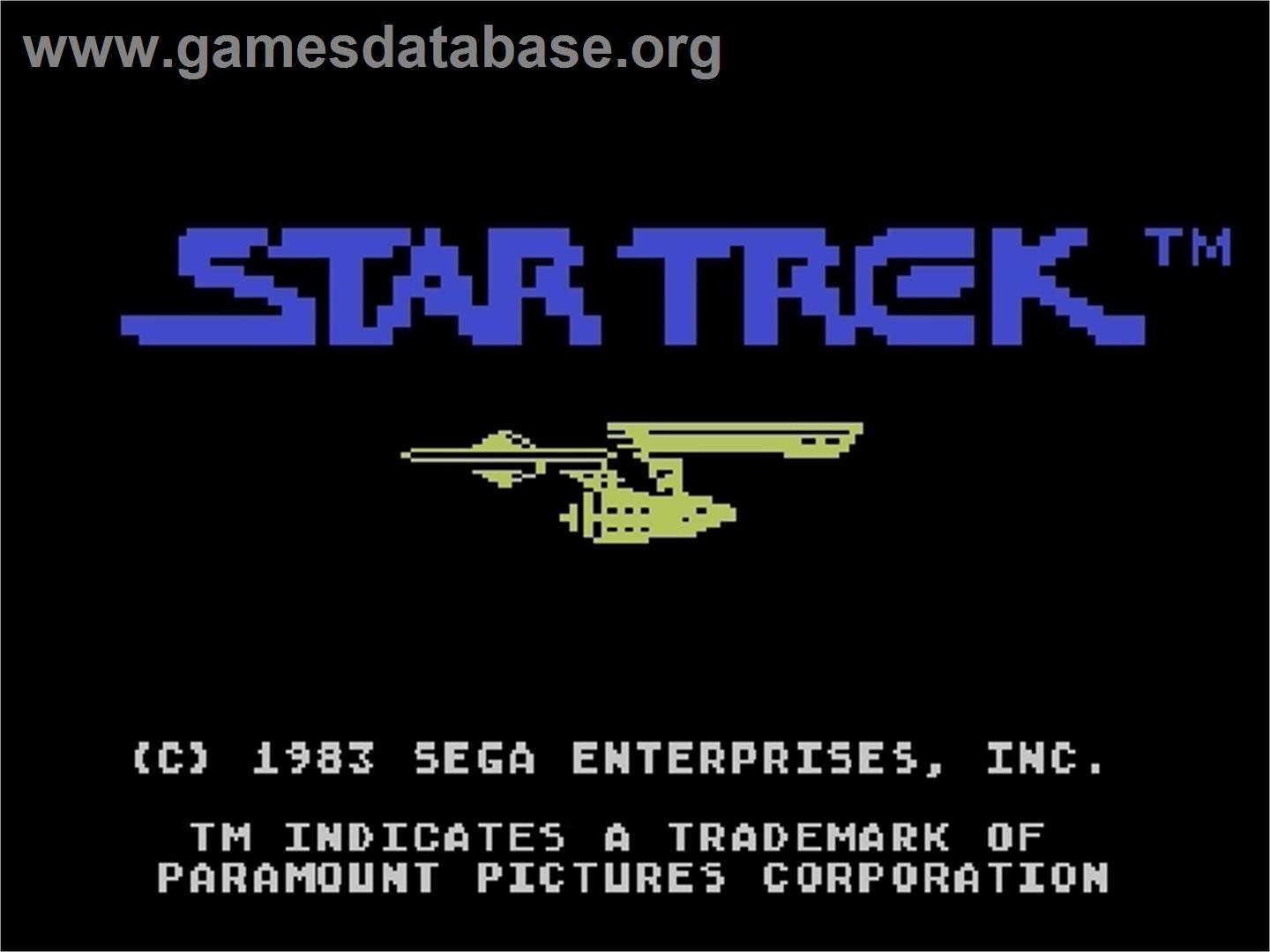 Star Trek Strategic Operations Simulator - Atari 5200 - Artwork - Title Screen