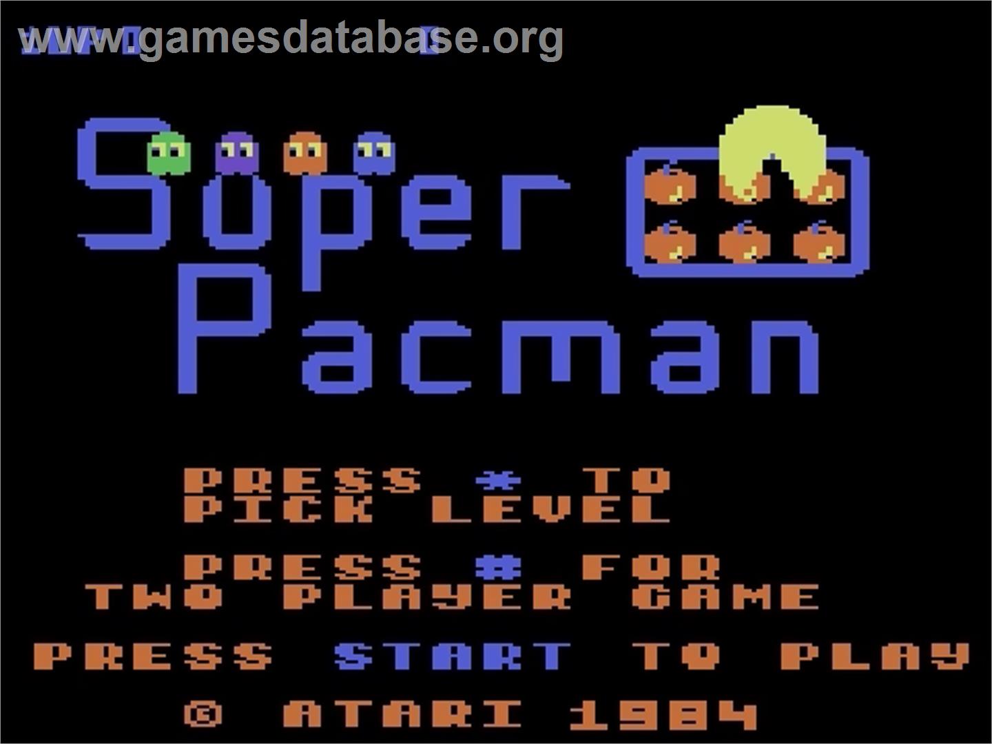 Super Pac-Man - Atari 5200 - Artwork - Title Screen