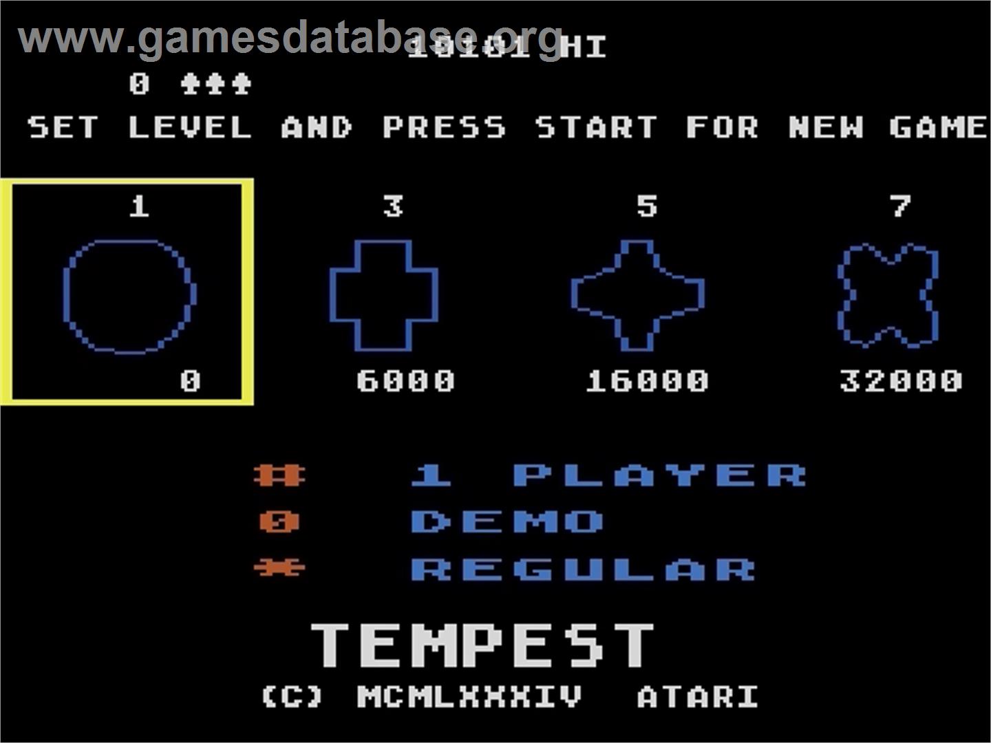 Tempest - Atari 5200 - Artwork - Title Screen