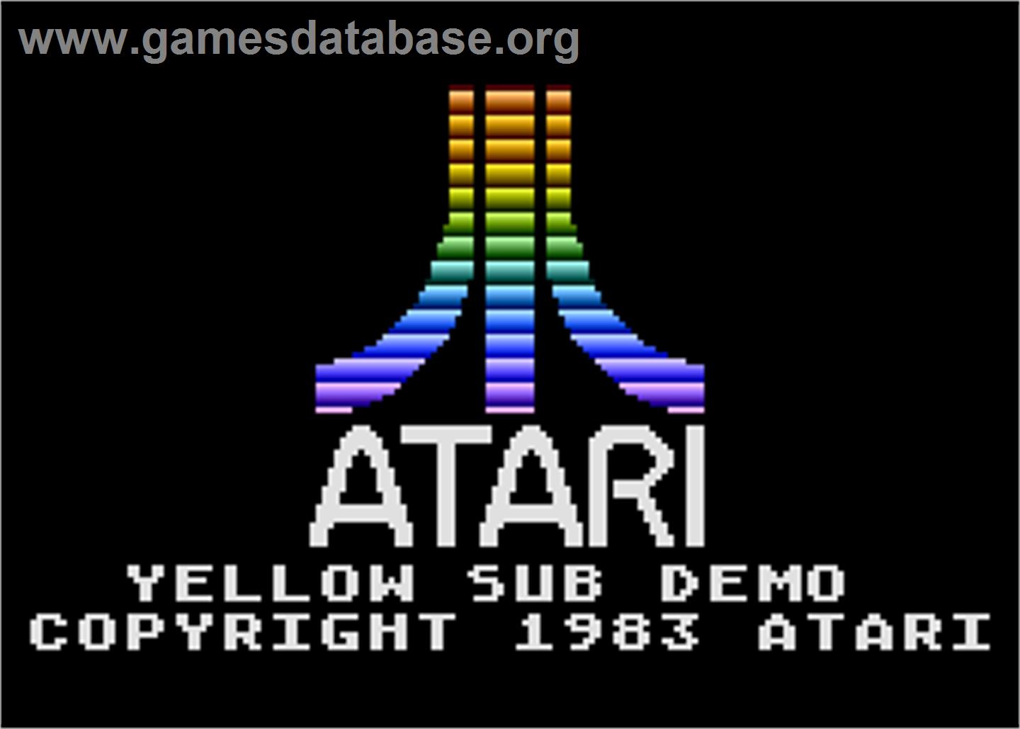 Yellow Submarine - Atari 5200 - Artwork - Title Screen