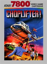 Box cover for Choplifter on the Atari 7800.