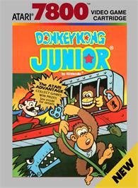 Box cover for Donkey Kong Junior on the Atari 7800.