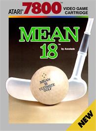 Box cover for Mean 18 Golf on the Atari 7800.