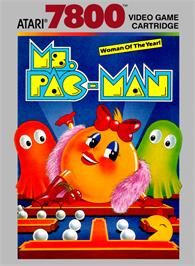 Box cover for Ms. Pac-Man on the Atari 7800.
