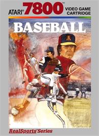 Box cover for RealSports Baseball on the Atari 7800.