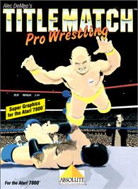 Box cover for Title Match Pro Wrestling on the Atari 7800.