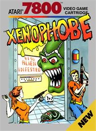 Box cover for Xenophobe on the Atari 7800.