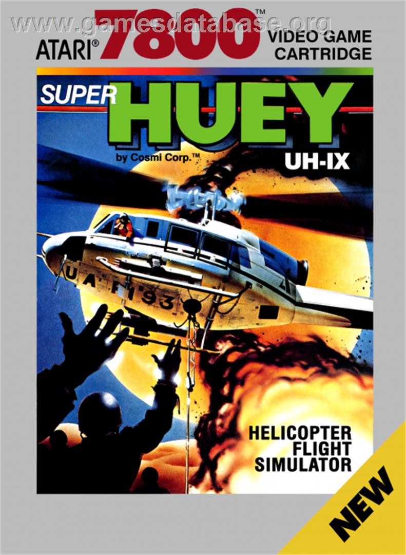 Super Huey UH-IX - Atari 7800 - Artwork - Box