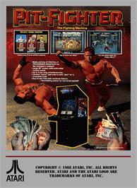 Box back cover for Pit Fighter on the Atari 7800.